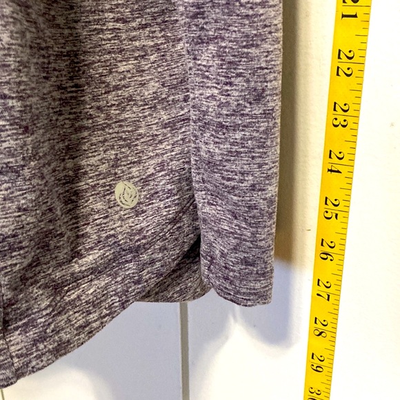 Apana Cowl Neck Pullover Yoga Heather Gray Purple Sweatshirt Womens Large - Picture 4 of 10